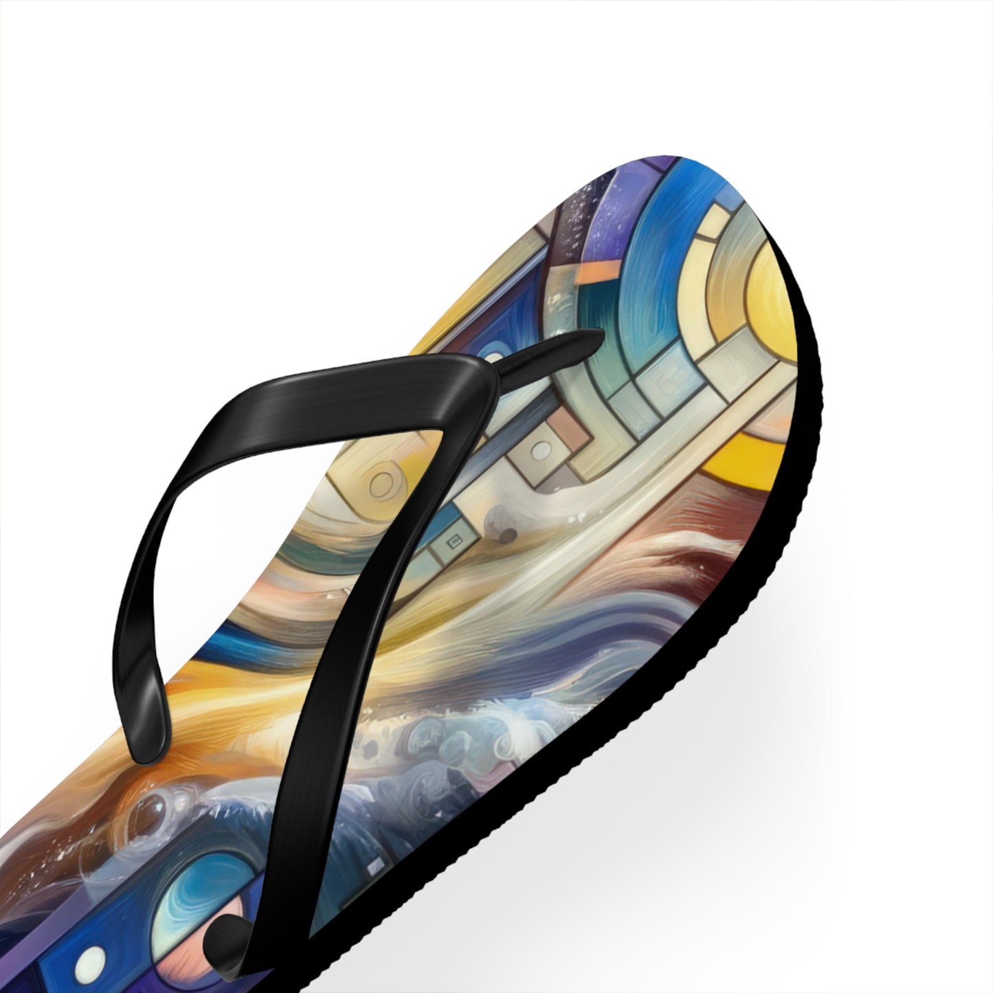 Cosmic Tachism Alchemy Flip Flops