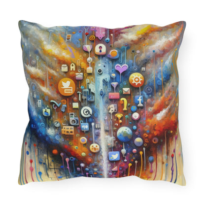 Digital Essence Revelation Outdoor Pillows