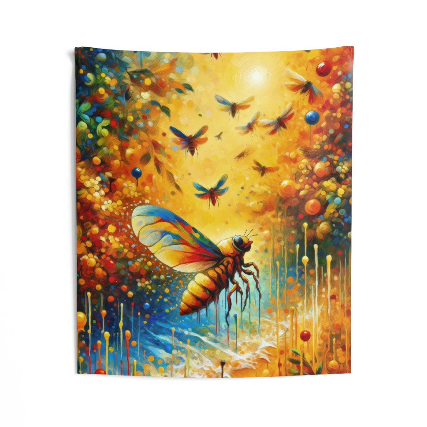 Seasonal Cicada Vibrance Indoor Wall Tapestries