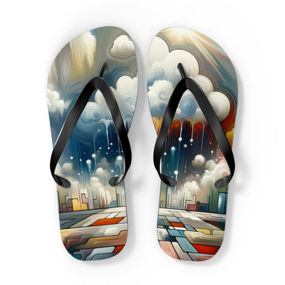 Grounding Silver Clouds Flip Flops