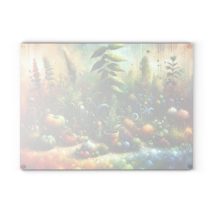 Communal Garden Microcosm Glass Cutting Board