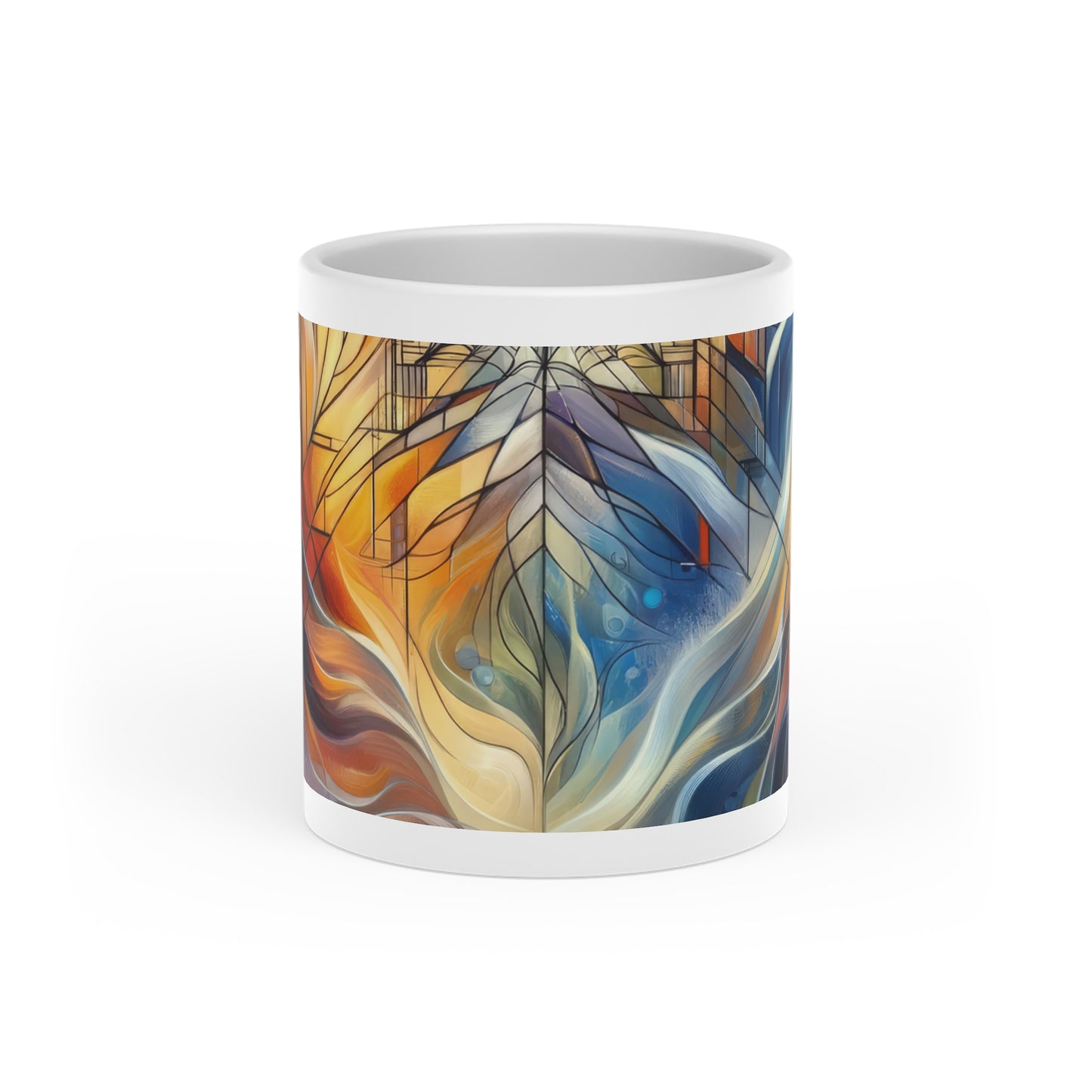 Weaving Renewal Web Heart-Shaped Mug