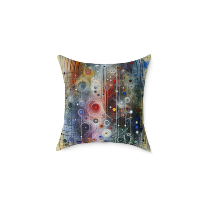 Awakenings Interconnectedness Tachism Spun Polyester Pillow