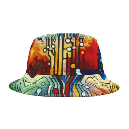 Empathetic Connection Abstract Bucket Hat (AOP)