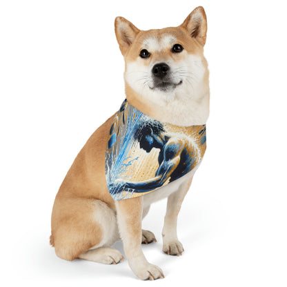 Meditative Kinetic Tachism Pet Bandana Collar