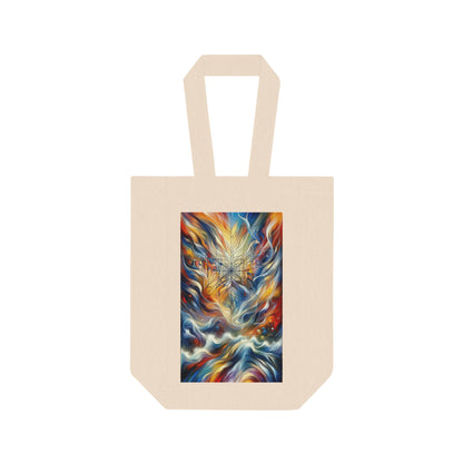 Weaving Renewal Web Double Wine Tote Bag