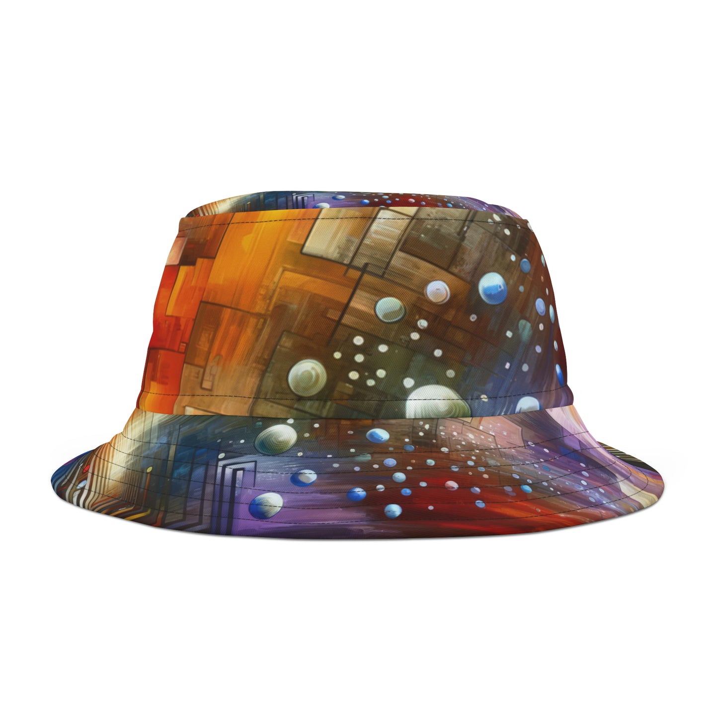 Abstract Technicolor Synthesis Bucket Hat (AOP)