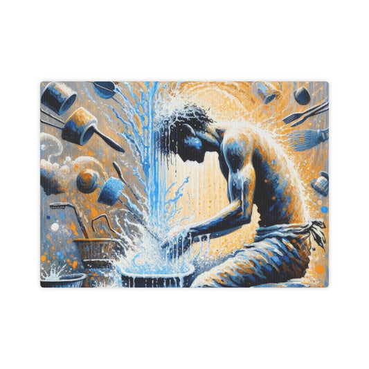 Meditative Kinetic Tachism Canvas Photo Tile