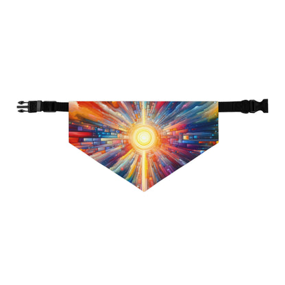 Kaleidoscopic Tachism Breath Pet Bandana Collar