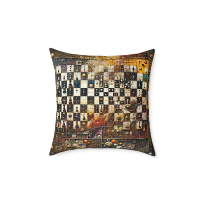 Cosmic Chess Integration Spun Polyester Pillow