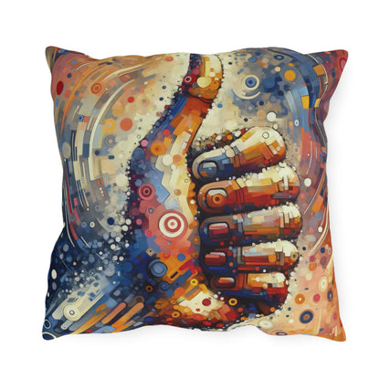 Digital Gratitude Nod Outdoor Pillows