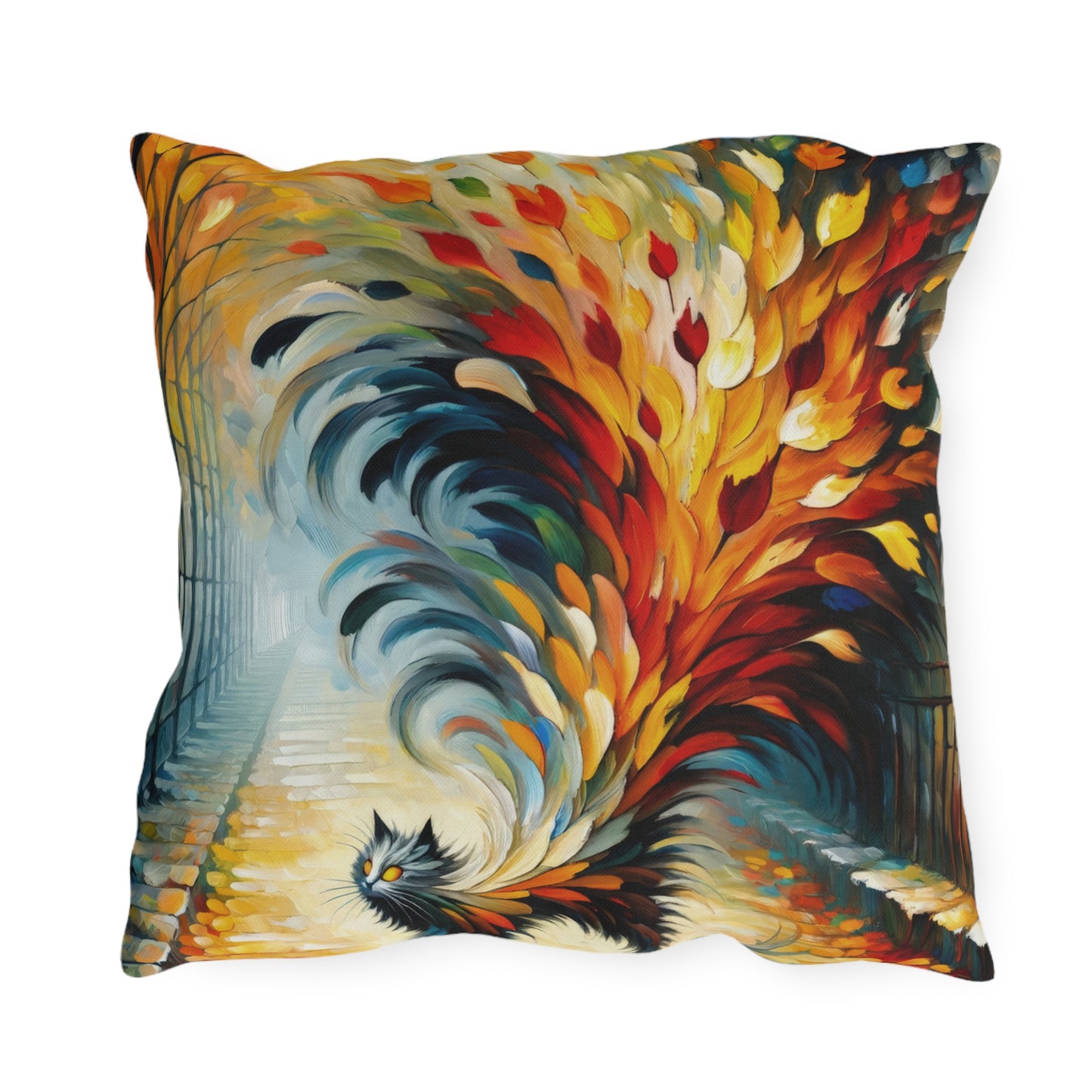 Autumn Whirlwind Escape Outdoor Pillows