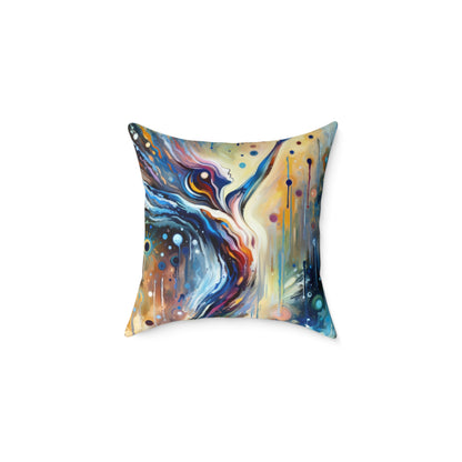 Journey Embrace Tachism Spun Polyester Pillow