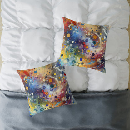 Humorous Unified Tachism Spun Polyester Pillow