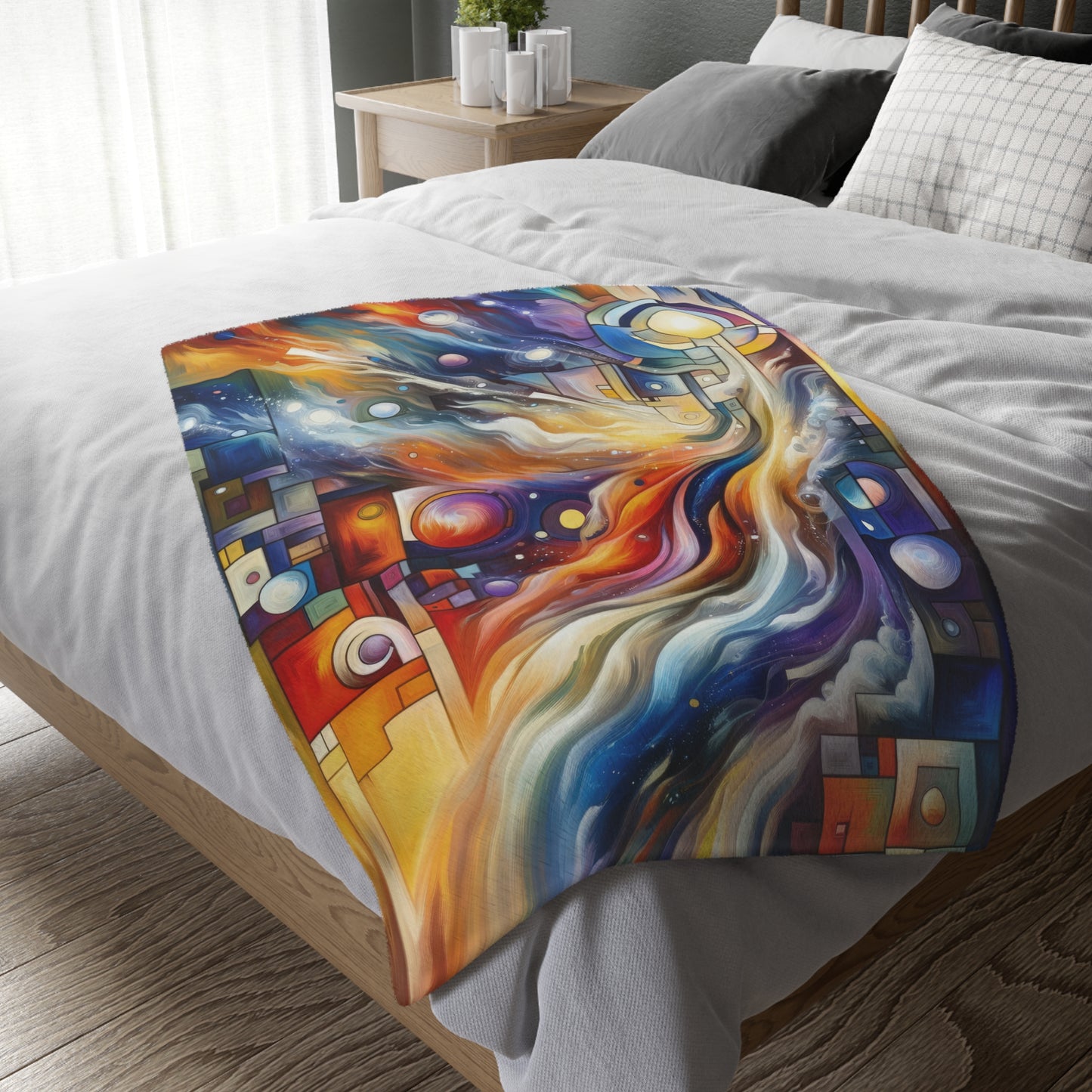 Cosmic Tachism Alchemy Velveteen Microfiber Blanket (Two-sided print)