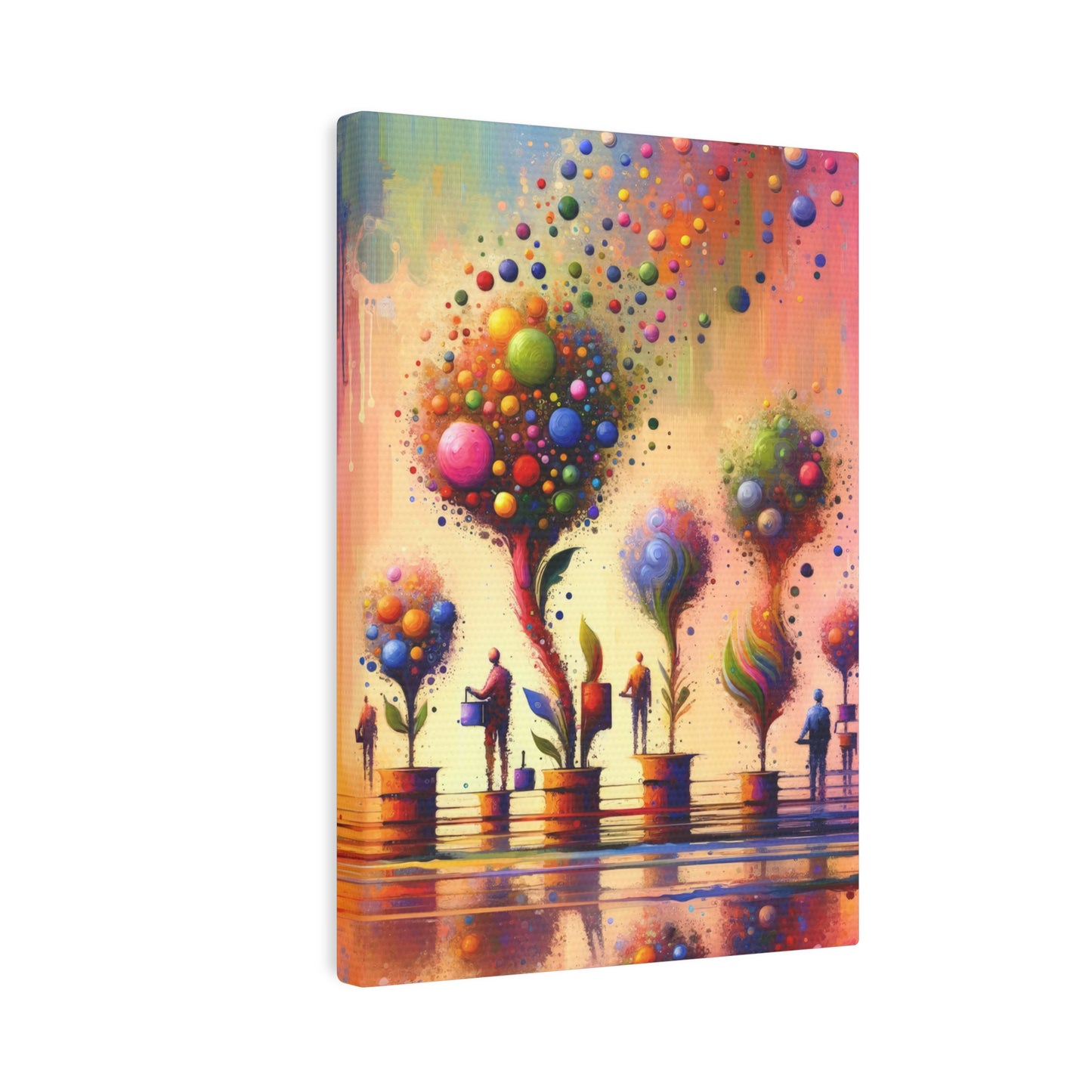 Vibrant Digital Arboriculture Canvas Photo Tile