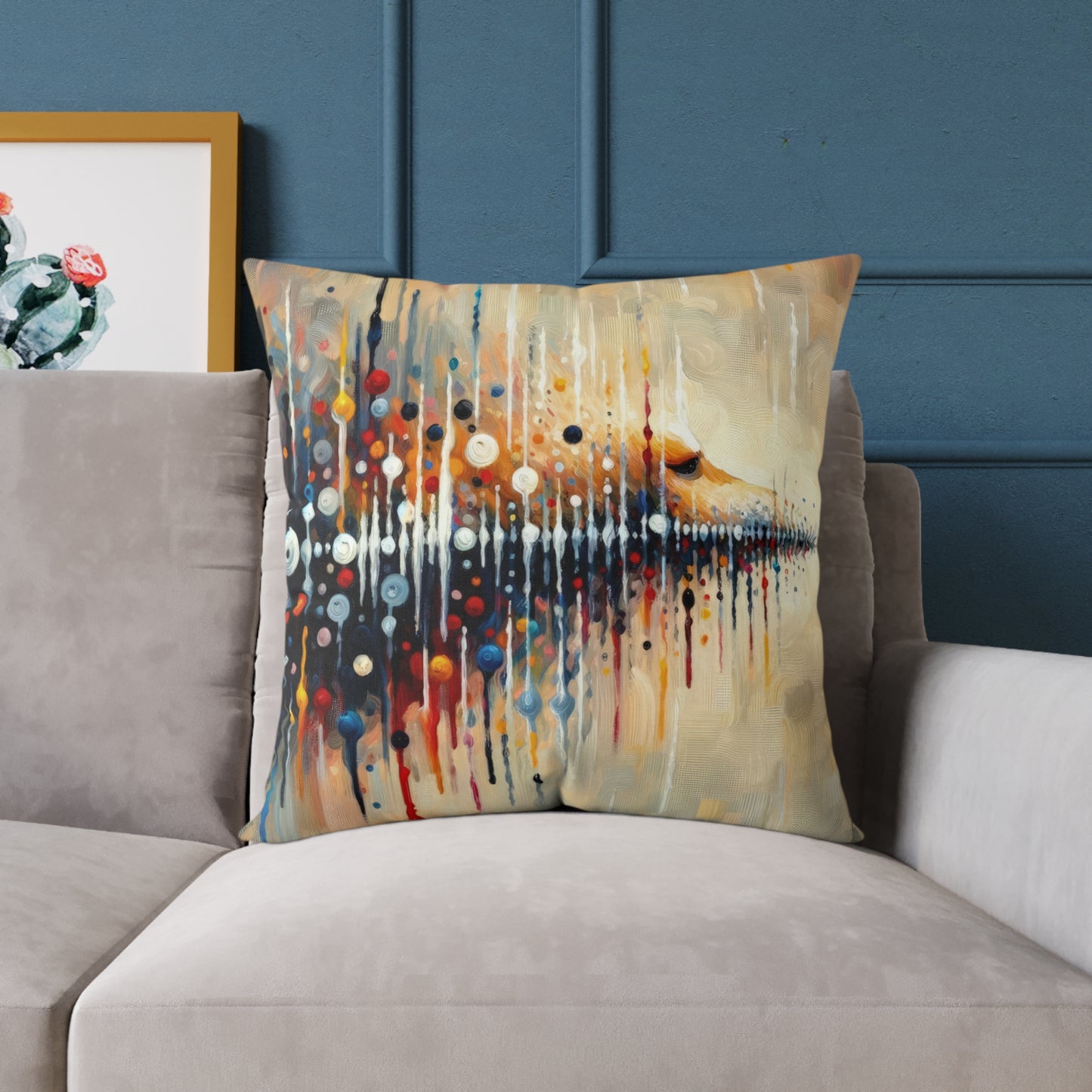 Distant Barking Echoes Spun Polyester Pillow