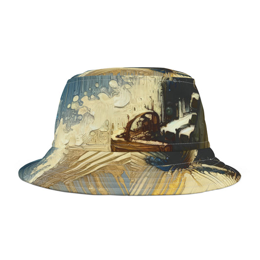 Seaside Solitude Tachism Bucket Hat (AOP)