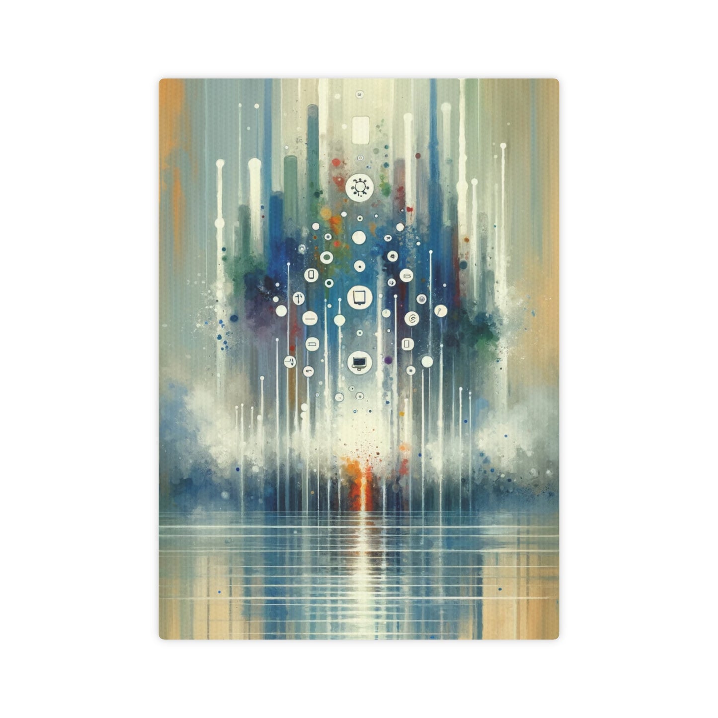 Tachism Digital Escape Canvas Photo Tile