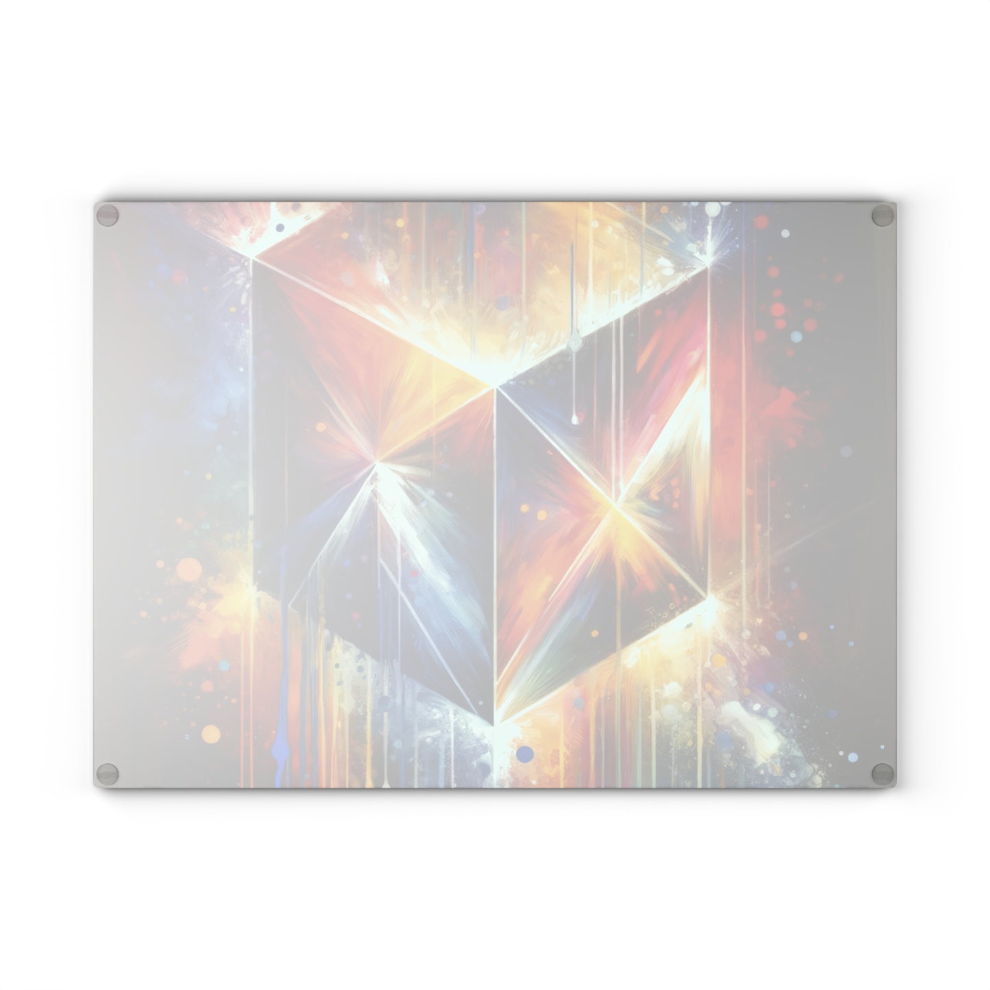 Prismatic Light Spectrum Glass Cutting Board