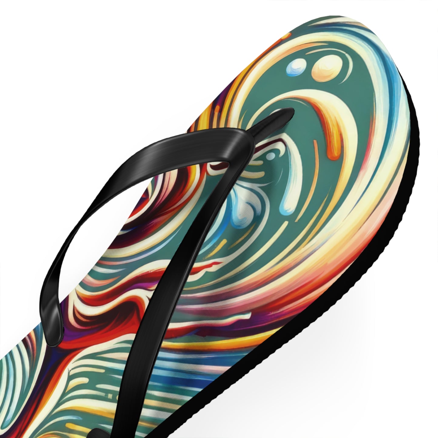 Choreographic Mindful Tachism Flip Flops
