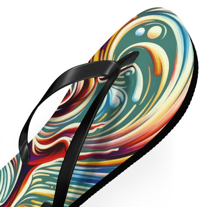 Choreographic Mindful Tachism Flip Flops