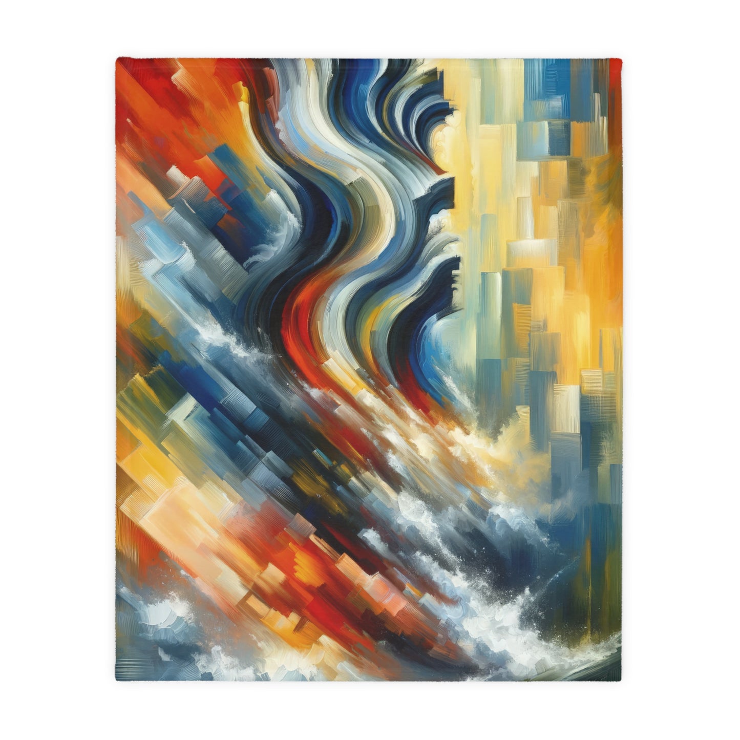 Persistence Force Abstract Velveteen Microfiber Blanket (Two-sided print)