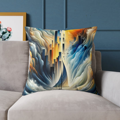 Beacon Sail Change Spun Polyester Pillow