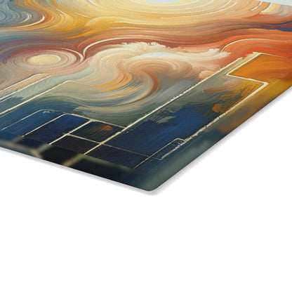 Spiritual Tranquil Sanctuary Glass Cutting Board
