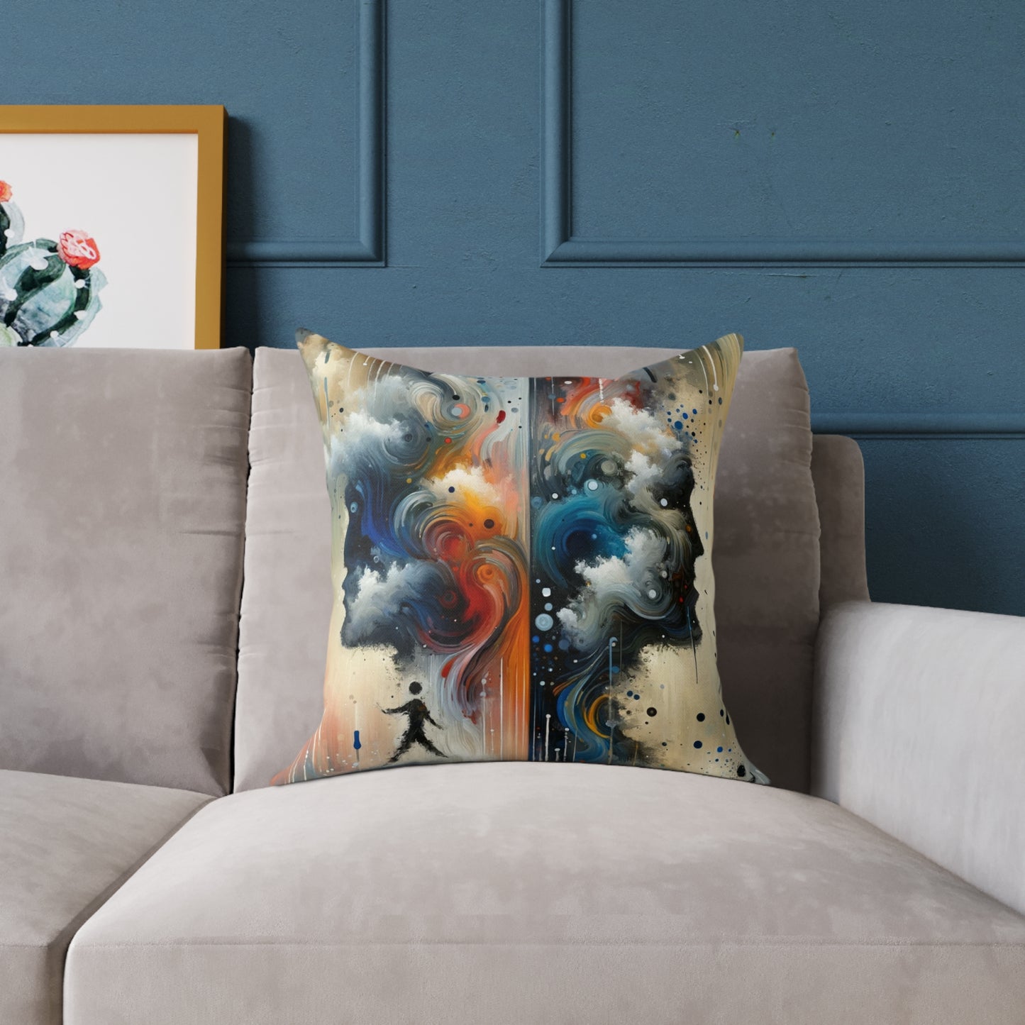 Connected Isolation Paradox Spun Polyester Pillow