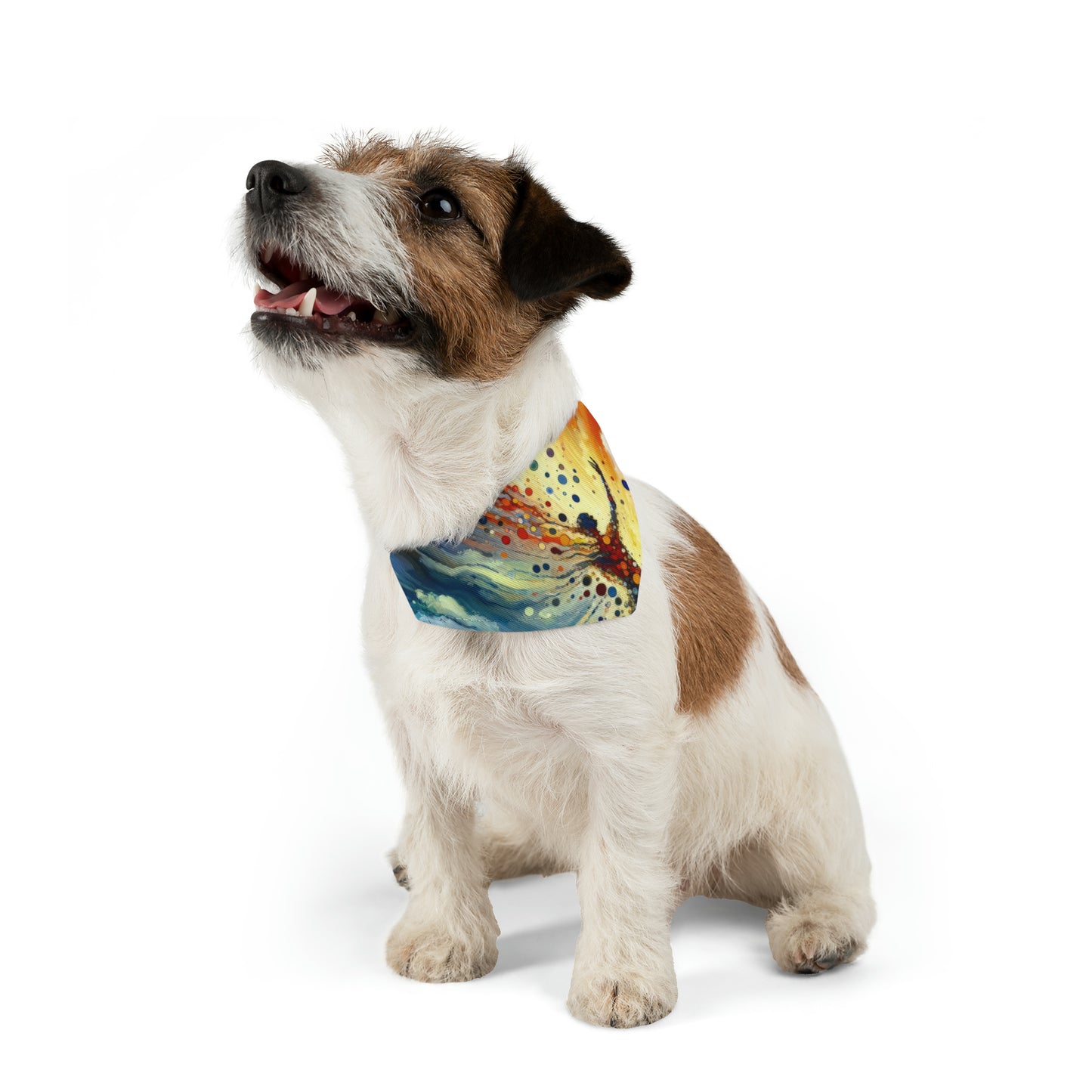 Vibrant Growth Symphony Pet Bandana Collar