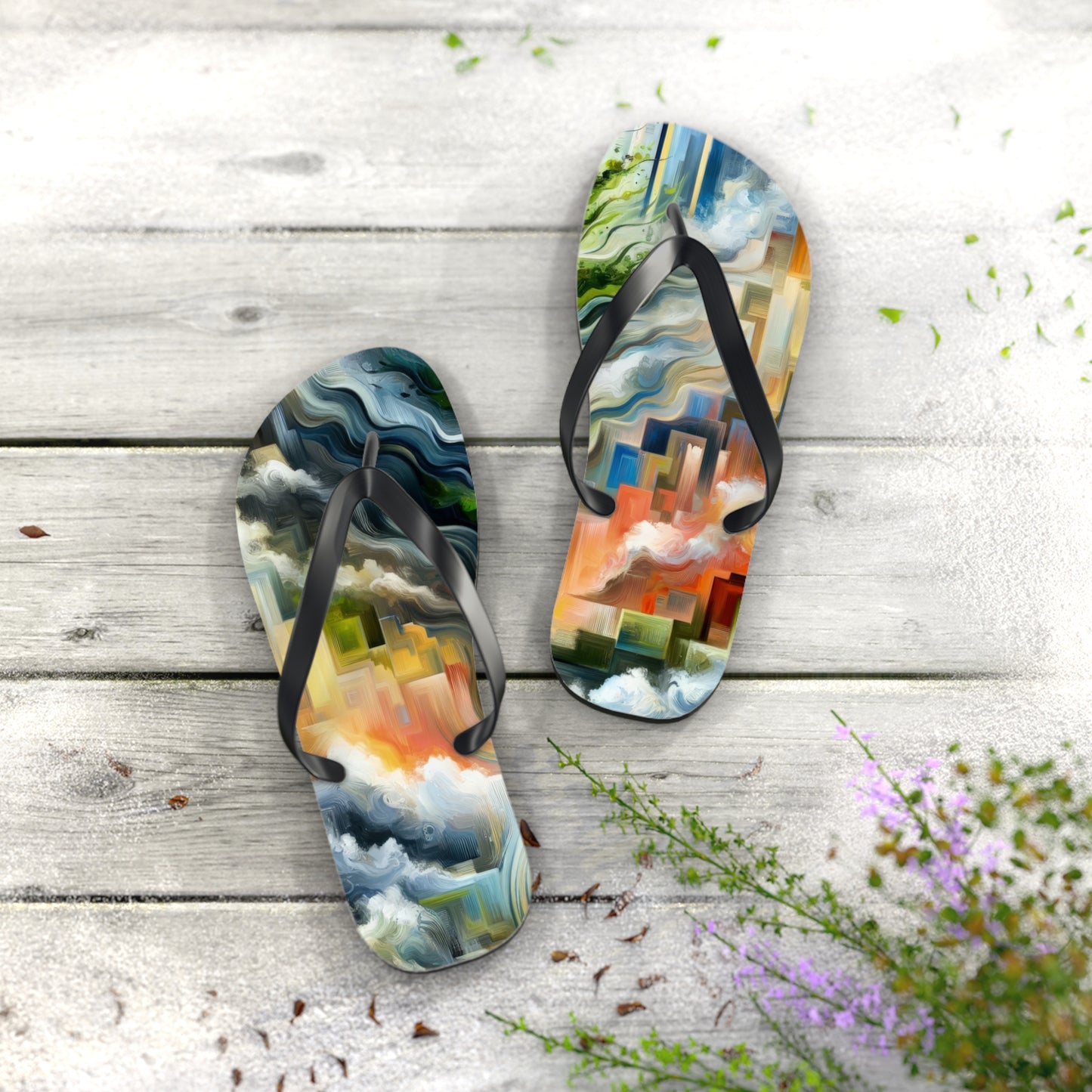 Eternal Digital Contrast Flip Flops