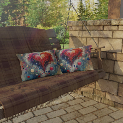 Emotional Physics Heart Outdoor Pillows
