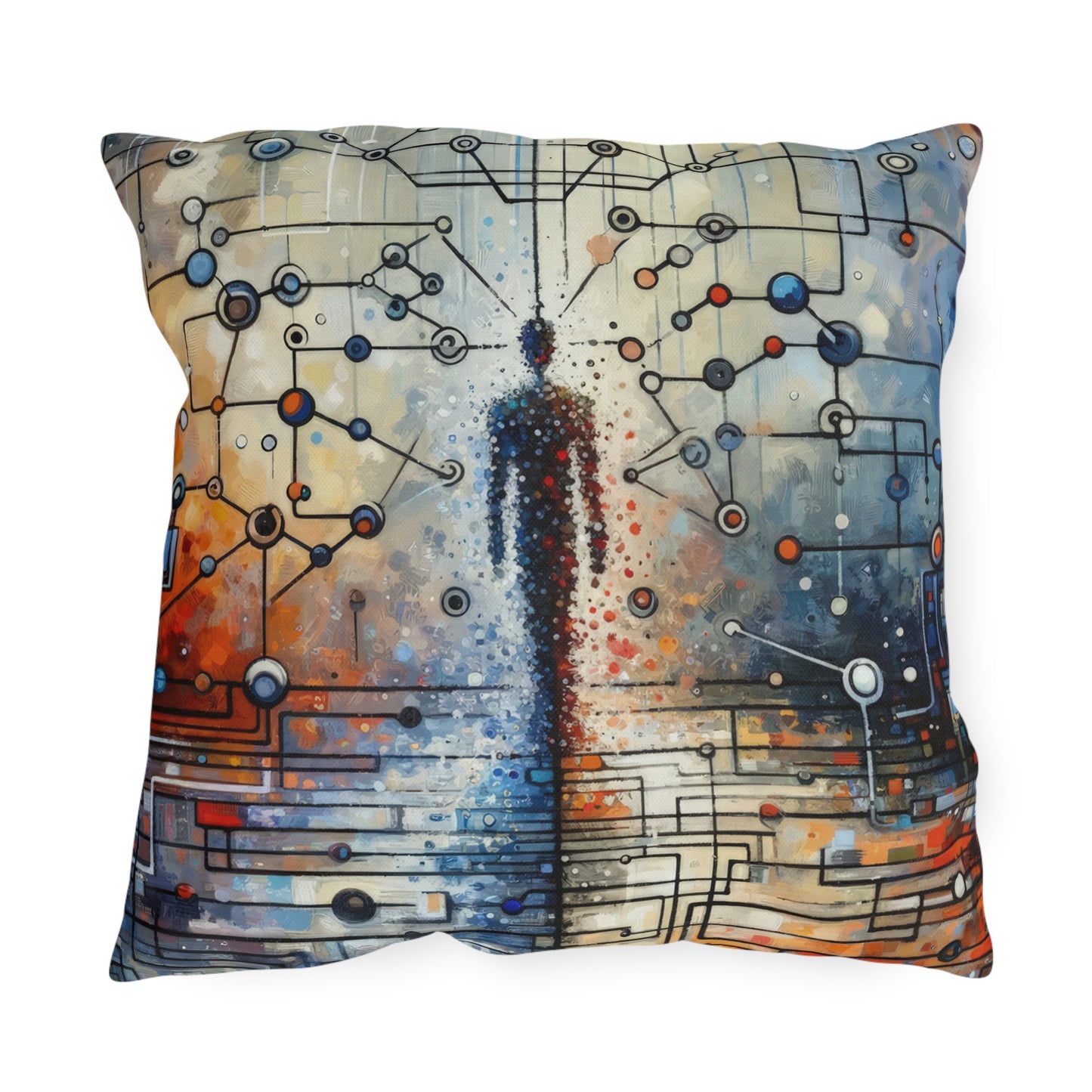 Technological Connectivity Bridge Outdoor Pillows