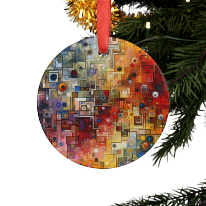 Witty Conversation Tapestry Acrylic Ornament with Ribbon