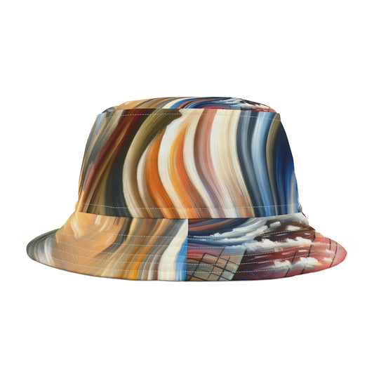 Model Dynamic Transition Bucket Hat (AOP)