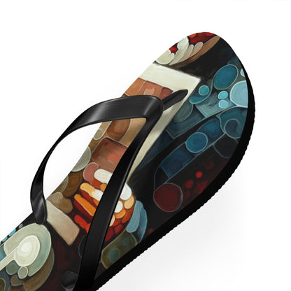Elderly Unity Tachism Flip Flops