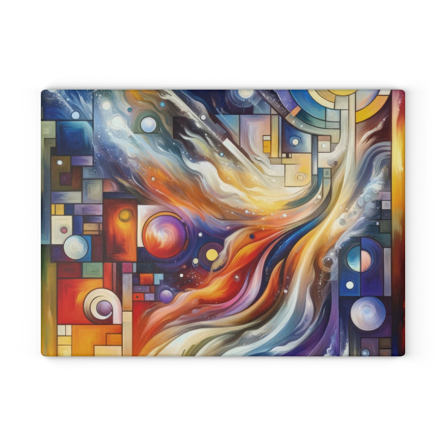 Cosmic Tachism Alchemy Glass Cutting Board