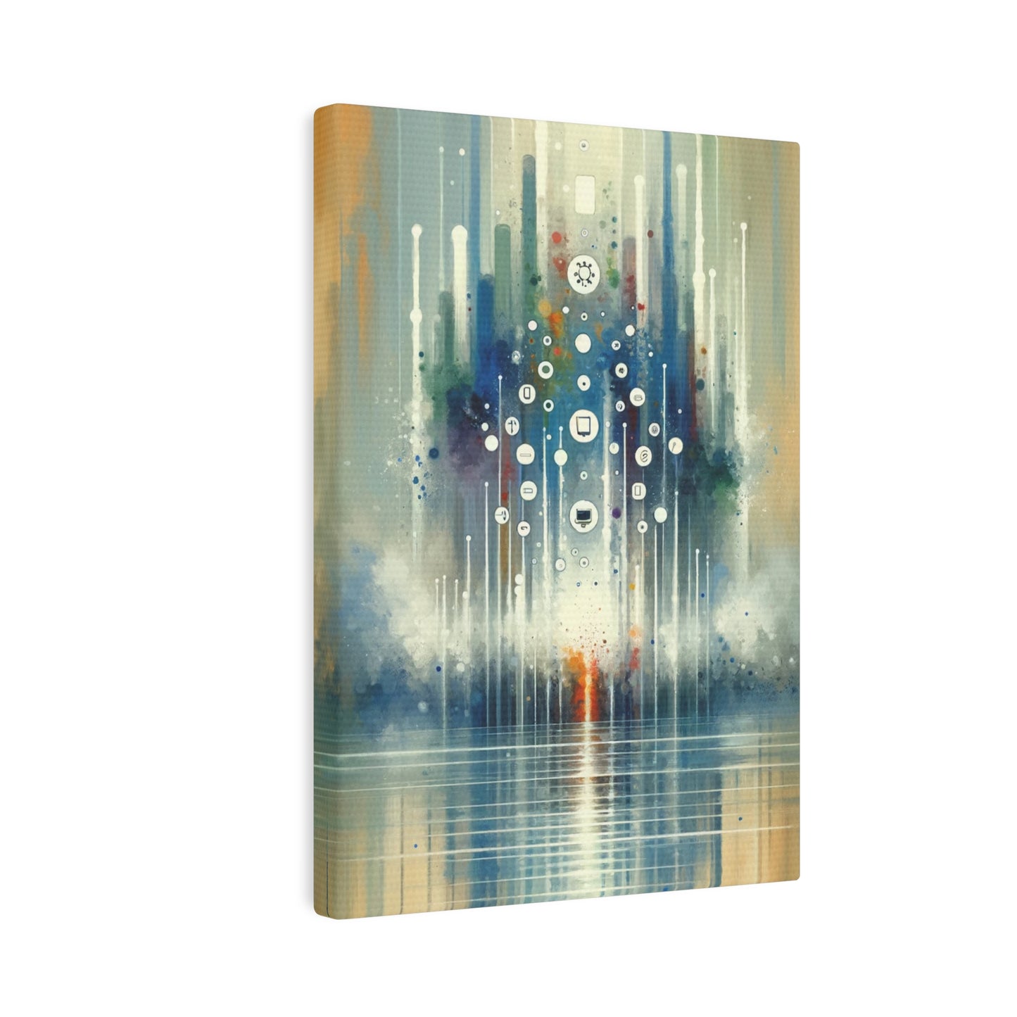Tachism Digital Escape Canvas Photo Tile