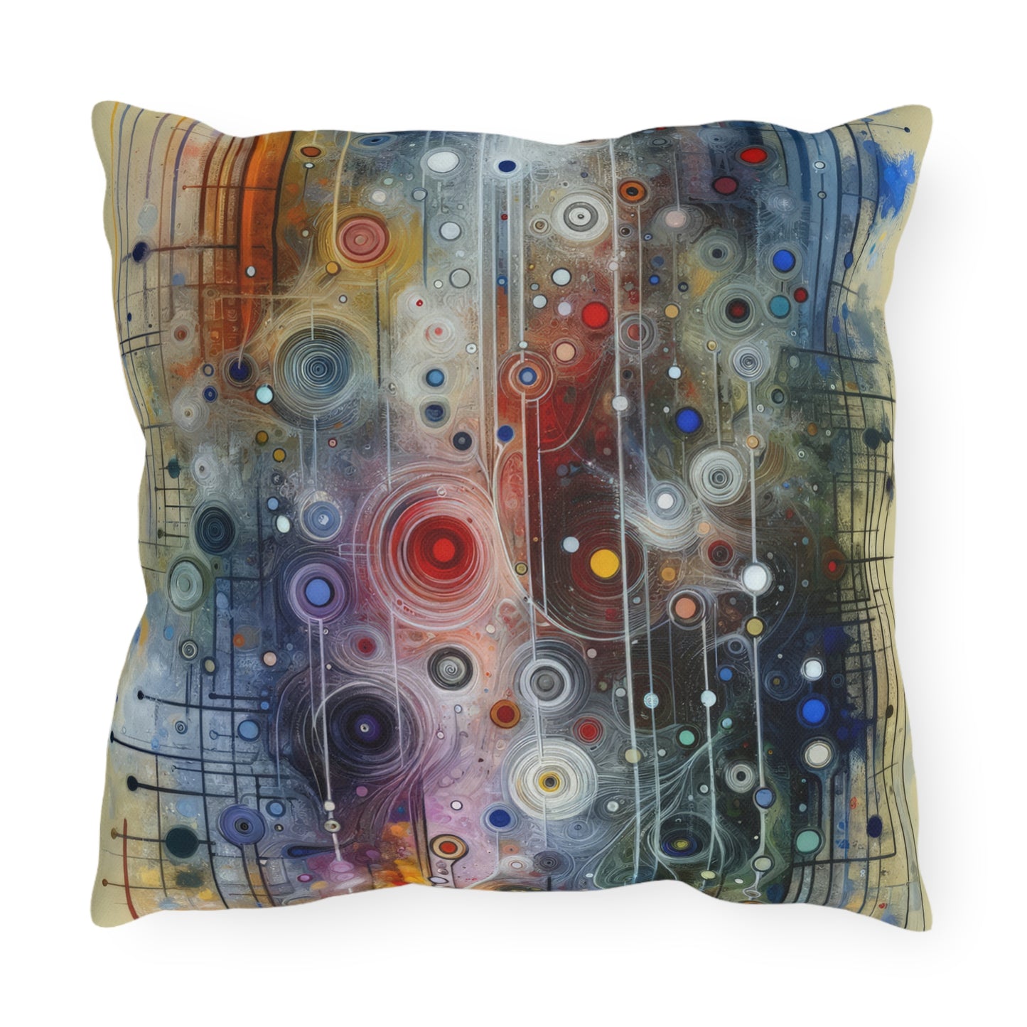 Awakenings Interconnectedness Tachism Outdoor Pillows