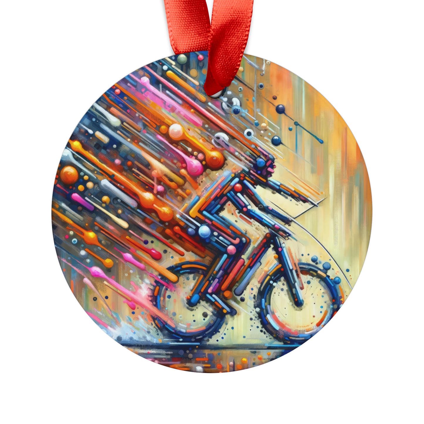 Vibrant Dynamic Sovereignty Acrylic Ornament with Ribbon