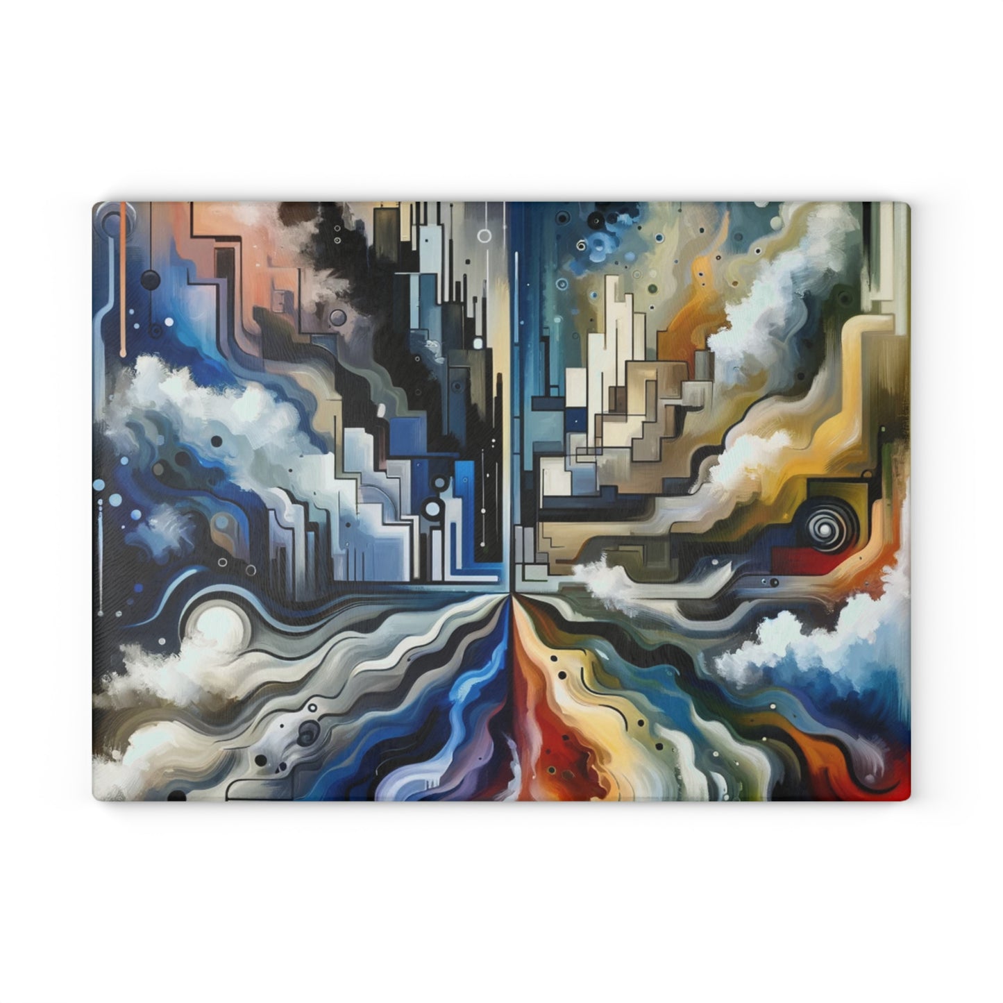 Digital Divide Navigation Glass Cutting Board