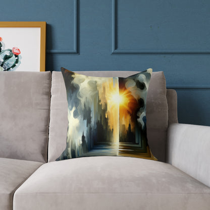 Dawn Dispels Darkness Spun Polyester Pillow