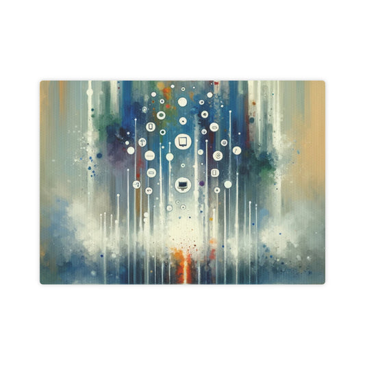 Tachism Digital Escape Canvas Photo Tile