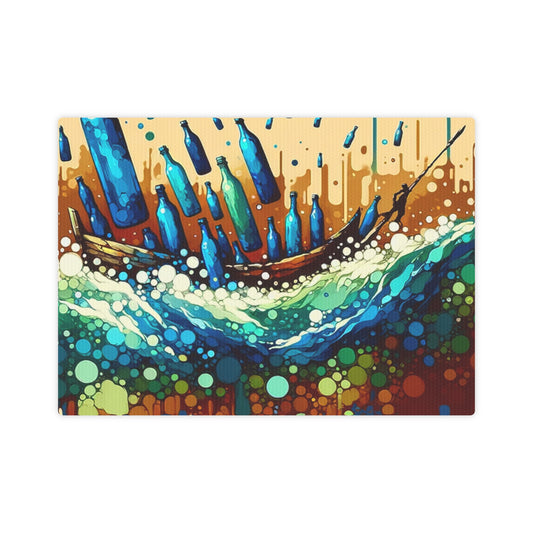 Oceanic Bottle Rescue Canvas Photo Tile