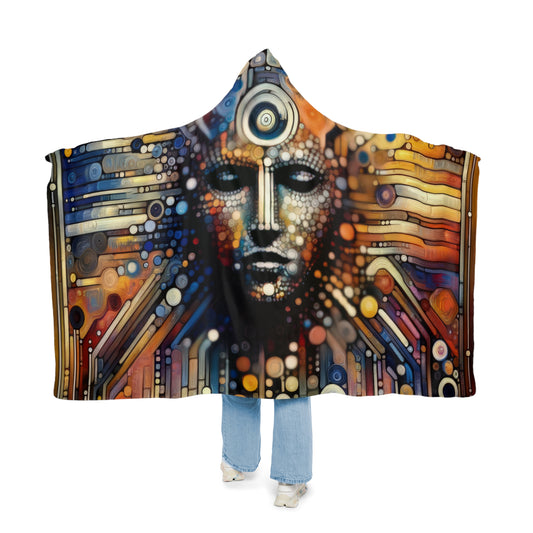 Digital Rhythm Tapestry Snuggle Blanket