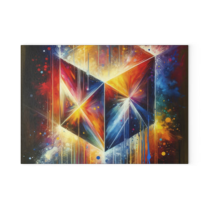 Prismatic Light Spectrum Glass Cutting Board