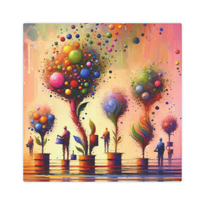 Vibrant Digital Arboriculture Canvas Photo Tile
