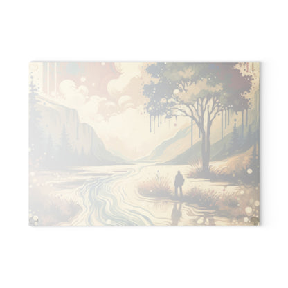 Serene Stream Sojourn Glass Cutting Board