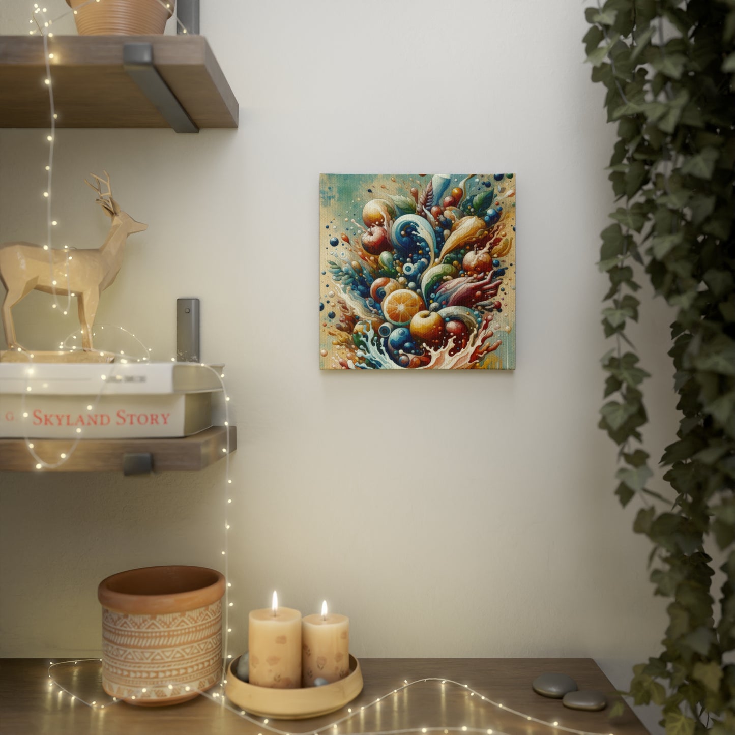 Nourishing Tachism Symphony Canvas Photo Tile